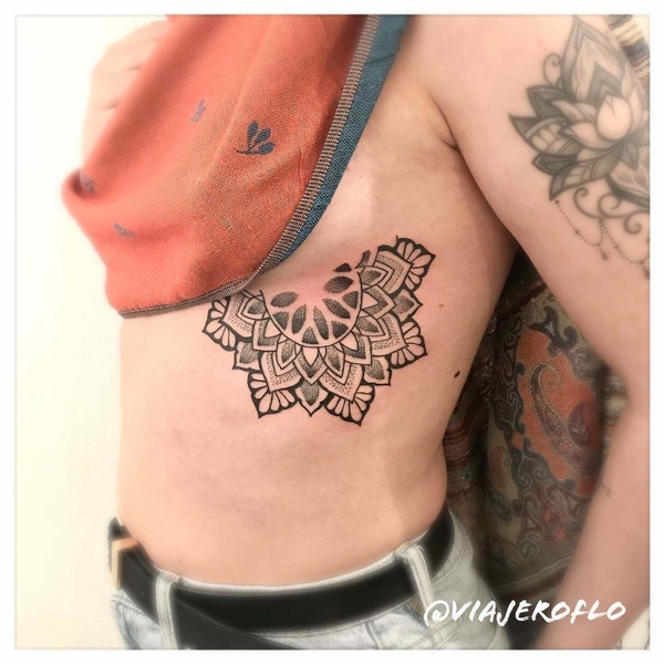 Mandala black and grey