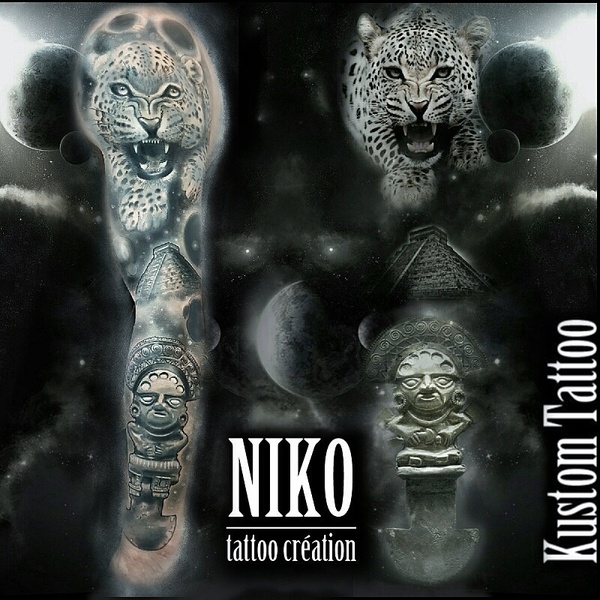 Tatouage réaliste jaguar