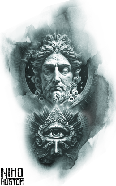 Tatouage mythologie grec kronos zeus poseidon