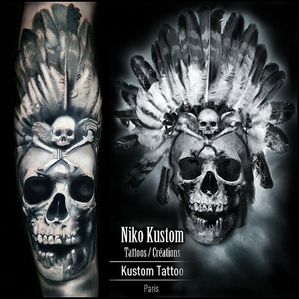 Tatouage réaliste indien