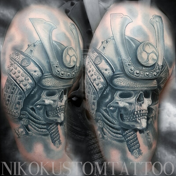 Tatouage réaliste japonais samouraï