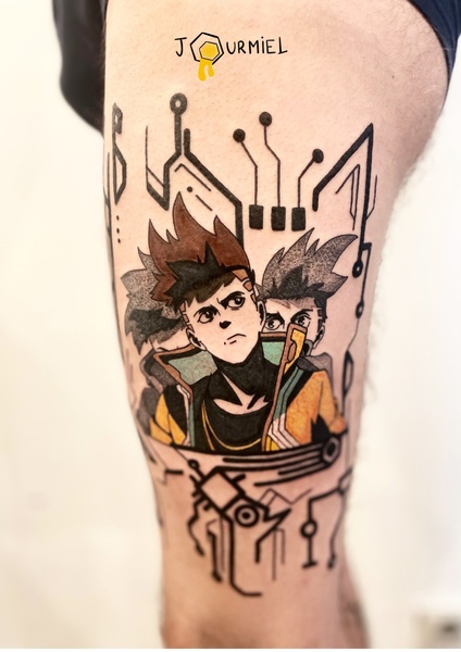 Tatouage cyberpunk tattoo anime