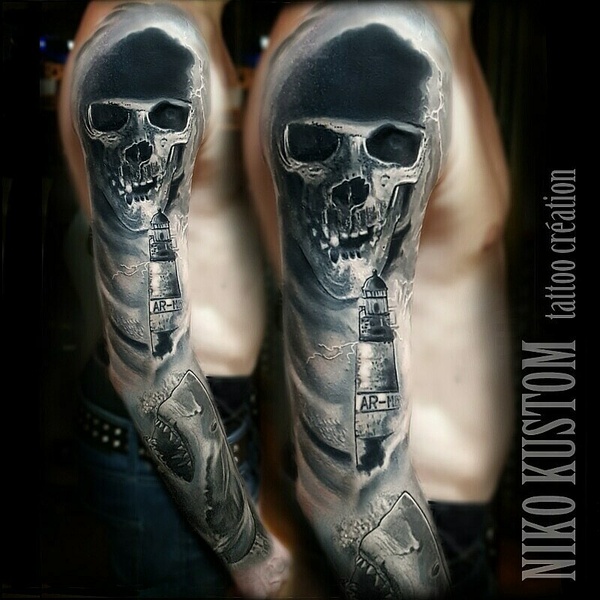 Tatouage réaliste pirate