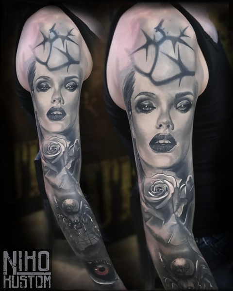 Tatouage portrait femme tattoo