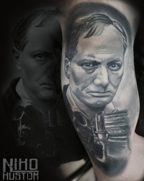 Tatouage baudelaire portrait réalisme tattoo
