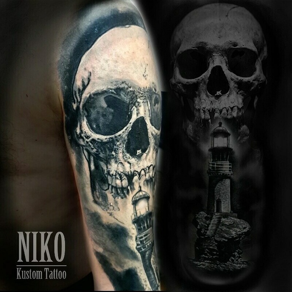 Tatouage réaliste océan